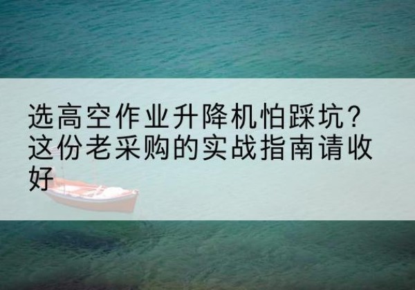 准格尔旗高空作业升降机厂家推荐-选高空作业升降机怕踩坑？这份老采购的实战指南请收好